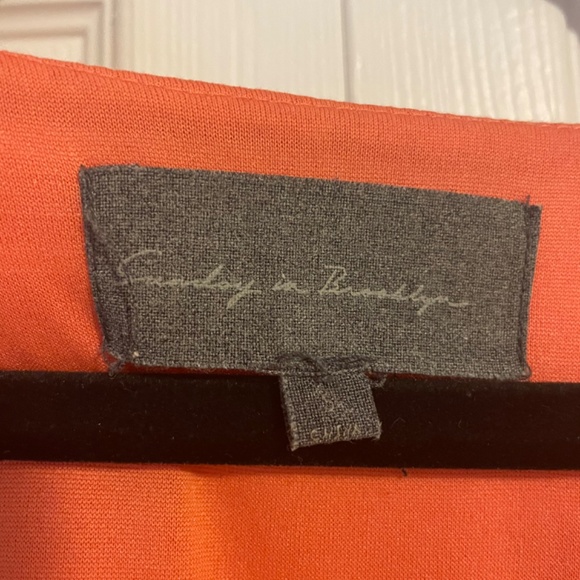 Cute Burnt Orange and Cream stripped dress Size S - Picture 2 of 4